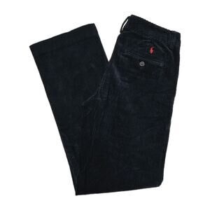 Polo Ralph Lauren Boys Corduroy Pants Navy Sz 16 Straight Leg Preppy Academia